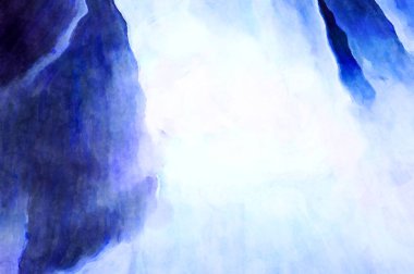 Soyut suluboya sanat eserleri. Fırça boyalı dijital resim. Renkli yaratıcı suluboya çizimi.