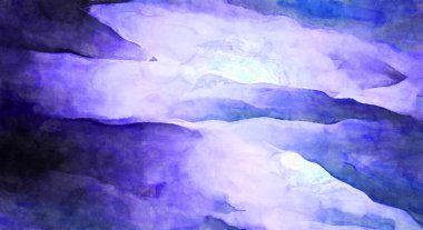 Soyut suluboya sanat eserleri. Fırça boyalı dijital resim. Renkli yaratıcı suluboya çizimi.