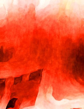 Soyut suluboya sanat eserleri. Fırça boyalı dijital resim. Renkli yaratıcı suluboya çizimi.