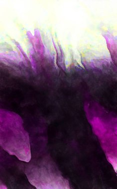 Soyut suluboya sanat eserleri. Fırça boyalı dijital resim. Renkli yaratıcı suluboya çizimi.