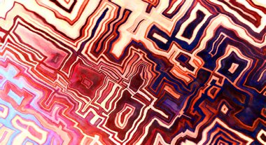 Soyut suluboya sanat eserleri. Fırça boyalı dijital resim. Renkli yaratıcı suluboya çizimi.