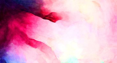 Soyut suluboya sanat eserleri. Fırça boyalı dijital resim. Renkli yaratıcı suluboya çizimi.