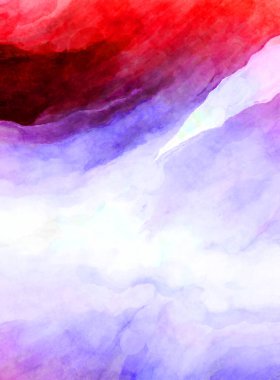 Soyut suluboya sanat eserleri. Fırça boyalı dijital resim. Renkli yaratıcı suluboya çizimi.