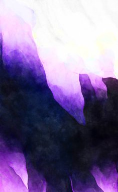 Soyut suluboya sanat eserleri. Fırça boyalı dijital resim. Renkli yaratıcı suluboya çizimi.