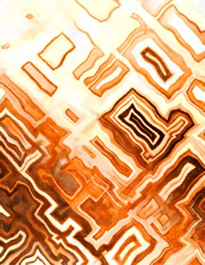 Soyut suluboya sanat eserleri. Fırça boyalı dijital resim. Renkli yaratıcı suluboya çizimi.