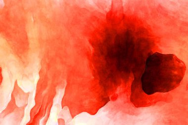 Soyut suluboya sanat eserleri. Fırça boyalı dijital resim. Renkli yaratıcı suluboya çizimi.