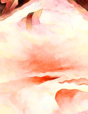 Soyut suluboya sanat eserleri. Fırça boyalı dijital resim. Renkli yaratıcı suluboya çizimi.