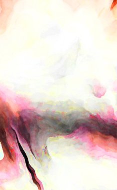 Soyut suluboya sanat eserleri. Fırça boyalı dijital resim. Renkli yaratıcı suluboya çizimi.