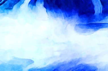 Soyut suluboya sanat eserleri. Fırça boyalı dijital resim. Renkli yaratıcı suluboya çizimi.