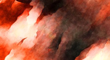 Soyut suluboya sanat eserleri. Fırça boyalı dijital resim. Renkli yaratıcı suluboya çizimi.