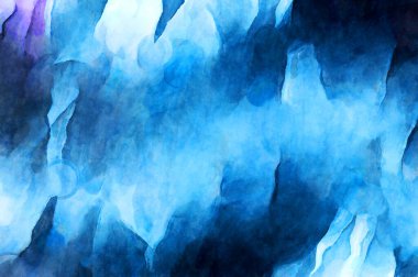 Soyut suluboya sanat eserleri. Fırça boyalı dijital resim. Renkli yaratıcı suluboya çizimi.