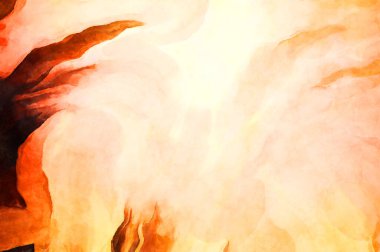 Soyut suluboya sanat eserleri. Fırça boyalı dijital resim. Renkli yaratıcı suluboya çizimi.