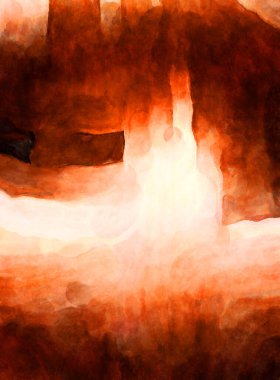 Soyut suluboya sanat eserleri. Fırça boyalı dijital resim. Renkli yaratıcı suluboya çizimi.