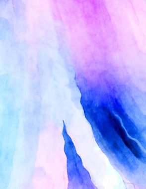 Soyut suluboya sanat eserleri. Fırça boyalı dijital resim. Renkli yaratıcı suluboya çizimi.