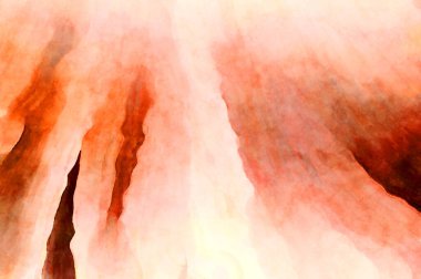 Soyut suluboya sanat eserleri. Fırça boyalı dijital resim. Renkli yaratıcı suluboya çizimi.