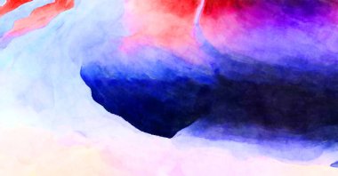 Soyut suluboya sanat eserleri. Fırça boyalı dijital resim. Renkli yaratıcı suluboya çizimi.