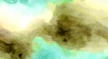 Soyut suluboya sanat eserleri. Fırça boyalı dijital resim. Renkli yaratıcı suluboya çizimi.