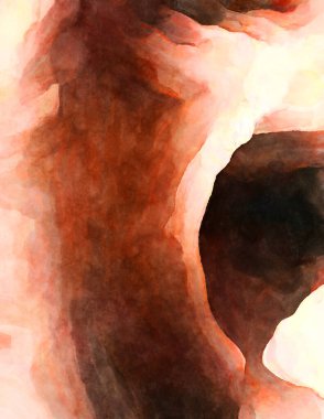 Soyut suluboya sanat eserleri. Fırça boyalı dijital resim. Renkli yaratıcı suluboya çizimi.