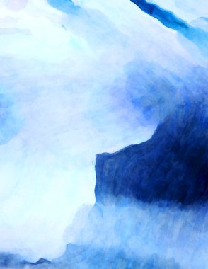 Soyut suluboya sanat eserleri. Fırça boyalı dijital resim. Renkli yaratıcı suluboya çizimi.