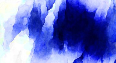 Soyut suluboya sanat eserleri. Fırça boyalı dijital resim. Renkli yaratıcı suluboya çizimi.