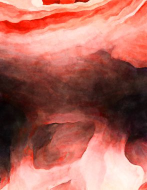 Soyut suluboya sanat eserleri. Fırça boyalı dijital resim. Renkli yaratıcı suluboya çizimi.