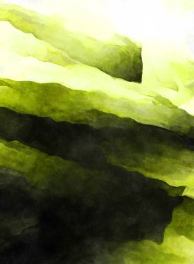 Soyut suluboya sanat eserleri. Fırça boyalı dijital resim. Renkli yaratıcı suluboya çizimi.