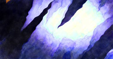 Soyut suluboya sanat eserleri. Fırça boyalı dijital resim. Renkli yaratıcı suluboya çizimi.