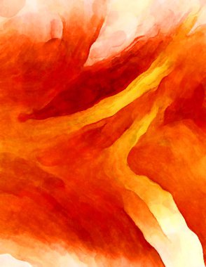 Soyut suluboya sanat eserleri. Fırça boyalı dijital resim. Renkli yaratıcı suluboya çizimi.