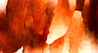 Soyut suluboya sanat eserleri. Fırça boyalı dijital resim. Renkli yaratıcı suluboya çizimi.