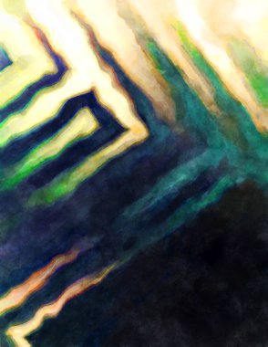 Soyut suluboya sanat eserleri. Fırça boyalı dijital resim. Renkli yaratıcı suluboya çizimi.