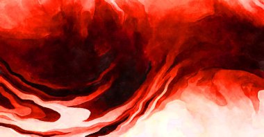 Soyut suluboya sanat eserleri. Fırça boyalı dijital resim. Renkli yaratıcı suluboya çizimi.