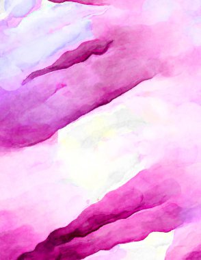 Soyut suluboya sanat eserleri. Fırça boyalı dijital resim. Renkli yaratıcı suluboya çizimi.