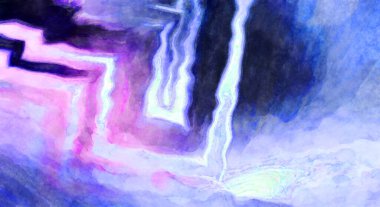 Soyut suluboya sanat eserleri. Fırça boyalı dijital resim. Renkli yaratıcı suluboya çizimi.