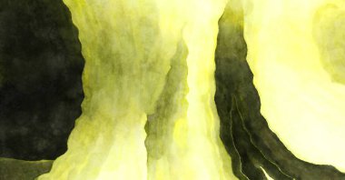 Soyut suluboya sanat eserleri. Fırça boyalı dijital resim. Renkli yaratıcı suluboya çizimi.