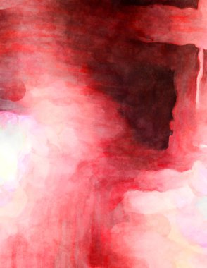 Soyut suluboya sanat eserleri. Fırça boyalı dijital resim. Renkli yaratıcı suluboya çizimi.