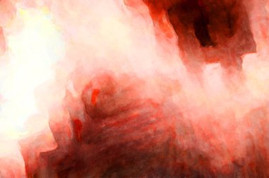 Soyut suluboya sanat eserleri. Fırça boyalı dijital resim. Renkli yaratıcı suluboya çizimi.