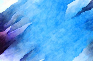 Soyut suluboya sanat eserleri. Fırça boyalı dijital resim. Renkli yaratıcı suluboya çizimi.