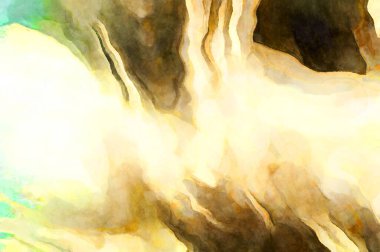 Soyut suluboya sanat eserleri. Fırça boyalı dijital resim. Renkli yaratıcı suluboya çizimi.