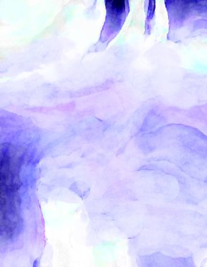 Soyut suluboya sanat eserleri. Fırça boyalı dijital resim. Renkli yaratıcı suluboya çizimi.