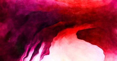 Soyut suluboya sanat eserleri. Fırça boyalı dijital resim. Renkli yaratıcı suluboya çizimi.