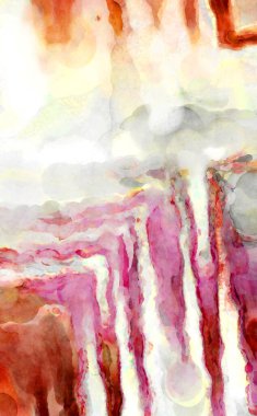 Soyut suluboya sanat eserleri. Fırça boyalı dijital resim. Renkli yaratıcı suluboya çizimi.