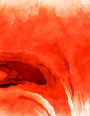 Soyut suluboya sanat eserleri. Fırça boyalı dijital resim. Renkli yaratıcı suluboya çizimi.