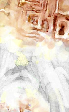 Soyut suluboya sanat eserleri. Fırça boyalı dijital resim. Renkli yaratıcı suluboya çizimi.