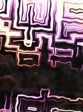 Soyut suluboya sanat eserleri. Fırça boyalı dijital resim. Renkli yaratıcı suluboya çizimi.