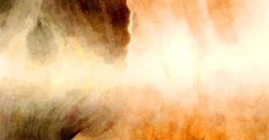 Soyut suluboya sanat eserleri. Fırça boyalı dijital resim. Renkli yaratıcı suluboya çizimi.