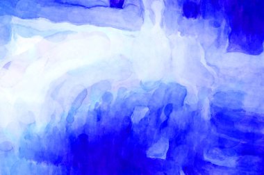 Soyut suluboya sanat eserleri. Fırça boyalı dijital resim. Renkli yaratıcı suluboya çizimi.