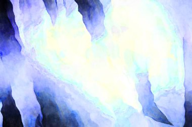 Soyut suluboya sanat eserleri. Fırça boyalı dijital resim. Renkli yaratıcı suluboya çizimi.