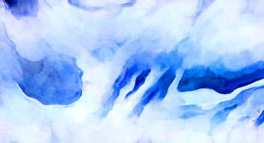 Soyut suluboya sanat eserleri. Fırça boyalı dijital resim. Renkli yaratıcı suluboya çizimi.