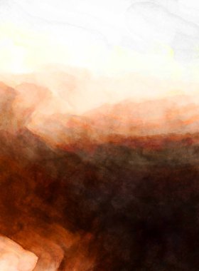 Soyut suluboya sanat eserleri. Fırça boyalı dijital resim. Renkli yaratıcı suluboya çizimi.