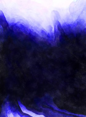 Soyut suluboya sanat eserleri. Fırça boyalı dijital resim. Renkli yaratıcı suluboya çizimi.